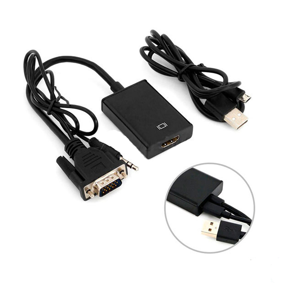 Universal Compatibility VGA to HDMI Connector for Various Devices