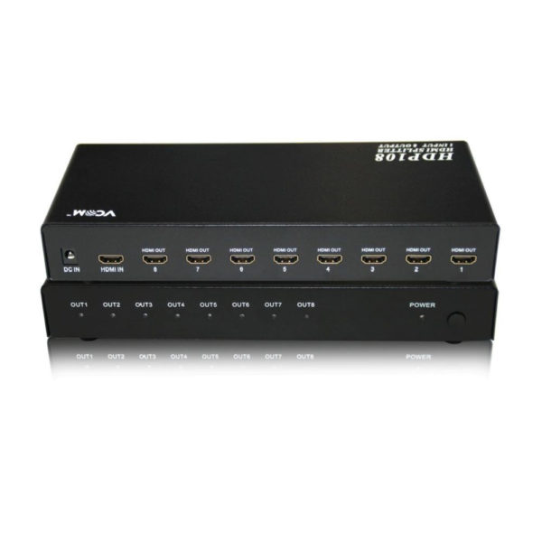 Vcom DD418A 8-Port HDMI Splitter Front View