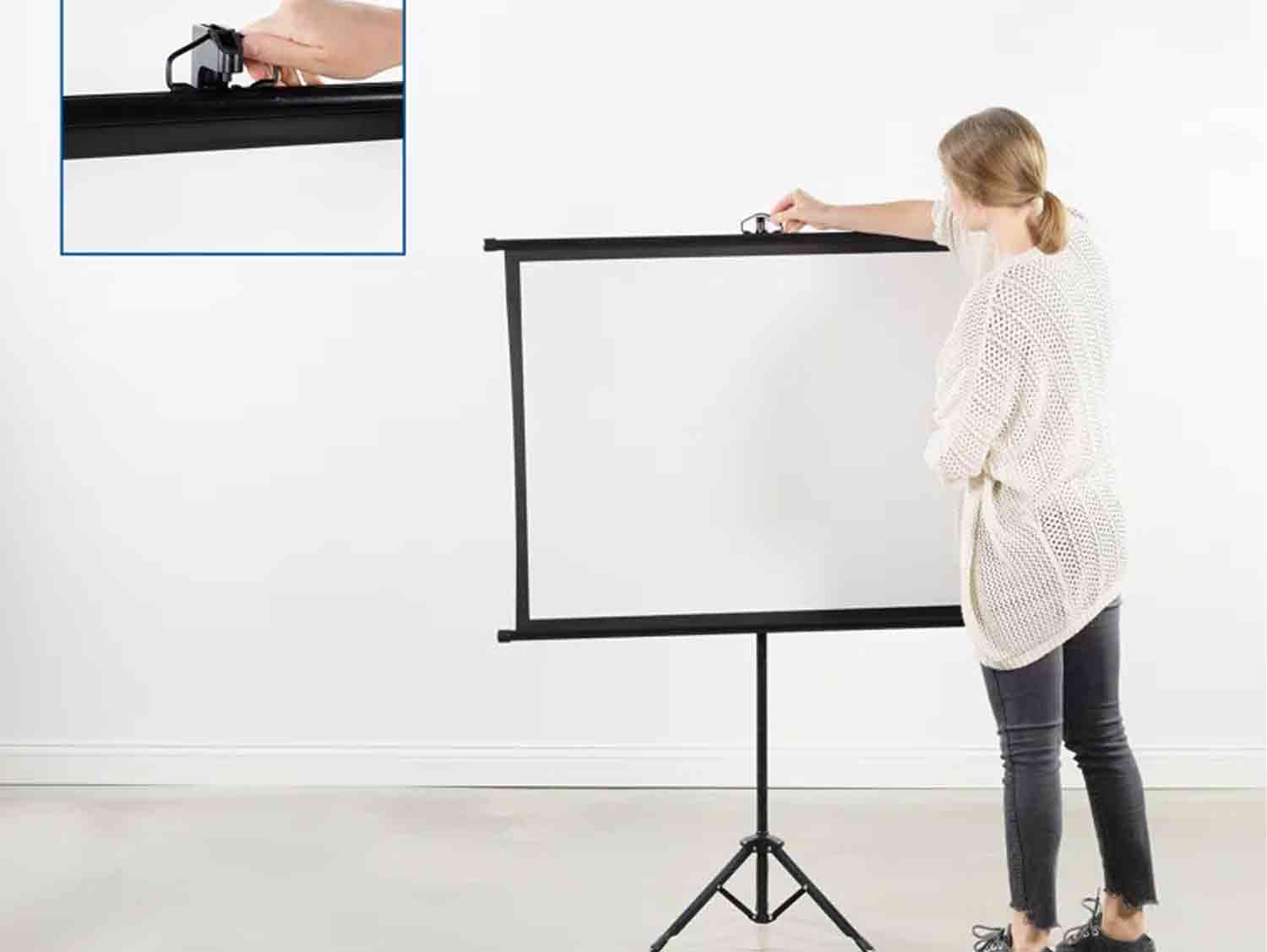 Projector Screen Tripod Stand 5 Feet 60″x60″