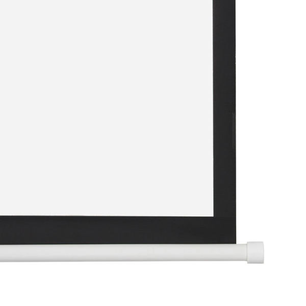 Detailed View of Projector Screen's Black Masking Borders