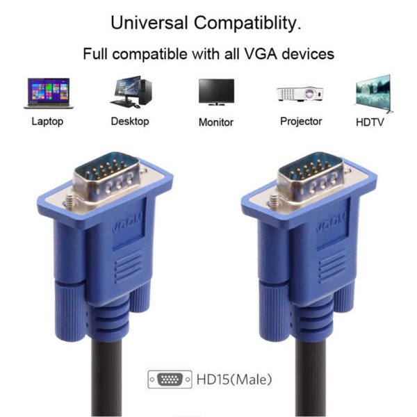 Premium VGA Cable – VCOM High-Quality 05 Meter - Image 3