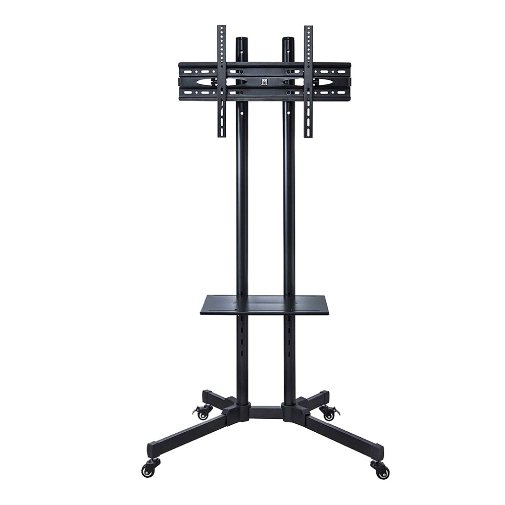 Trolley Movable TV Stand in a Professional Setting with Adjustable Features and Multifunctional Use