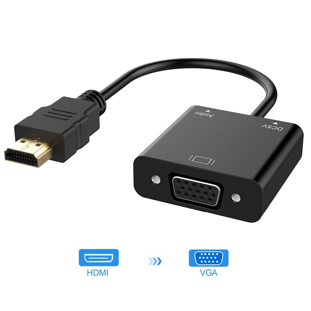Compact Design HDMI to VGA Adapter - Side View