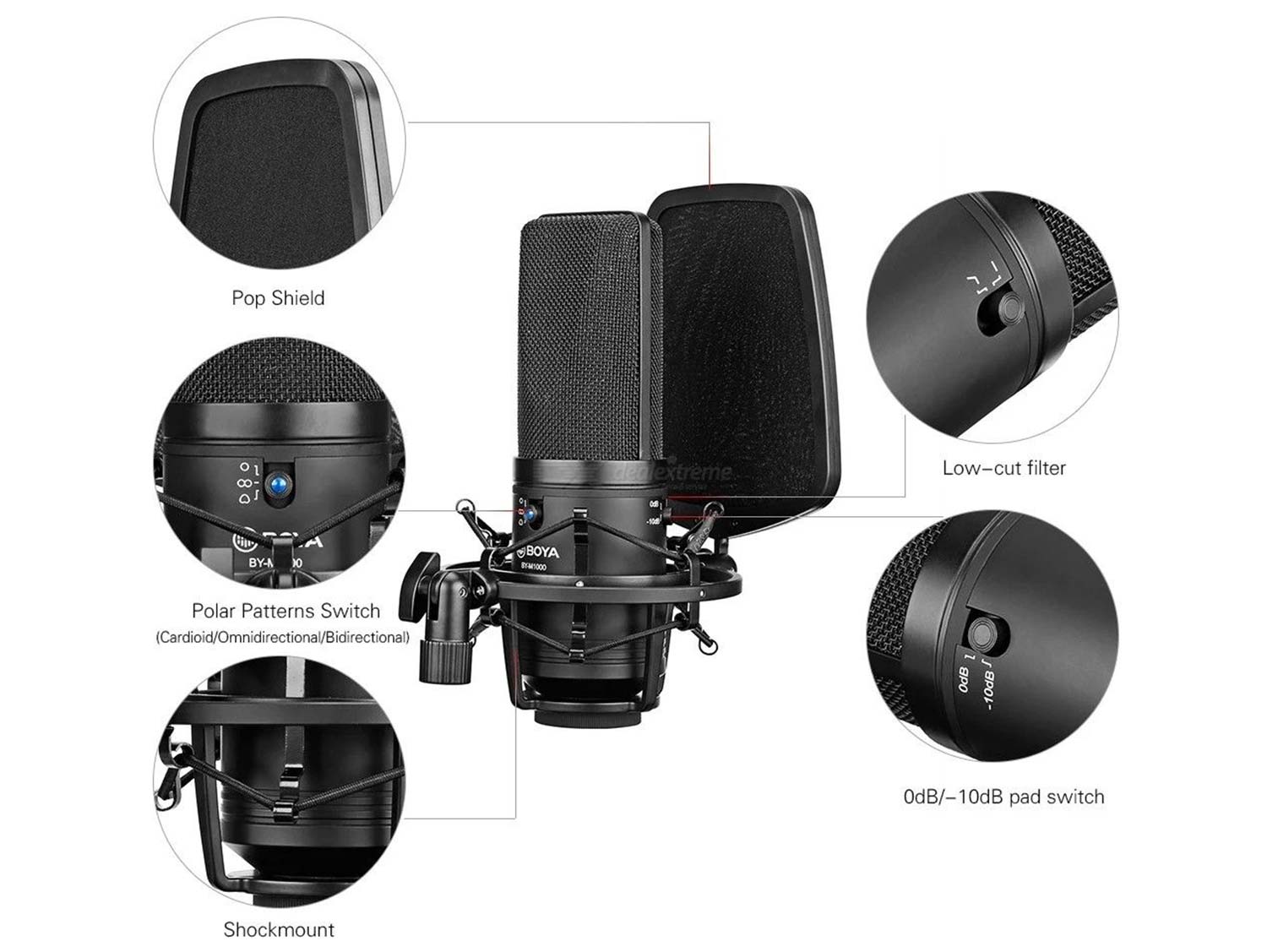 BOYA BY-M1000 Large Diaphragm Condenser Microphone