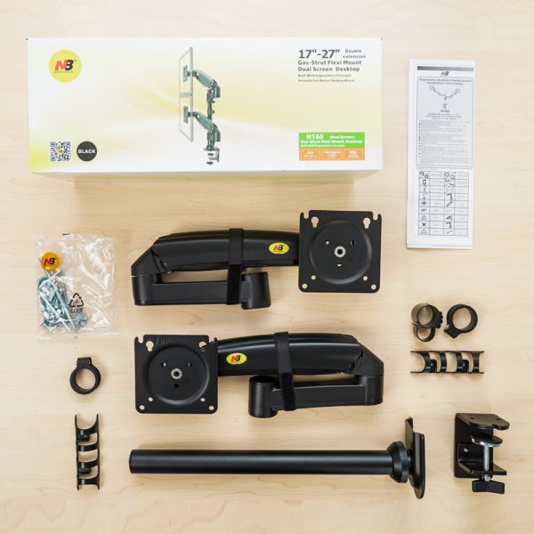 Dual Arm Table Monitor Mount – NBH160 In Sri Lanka