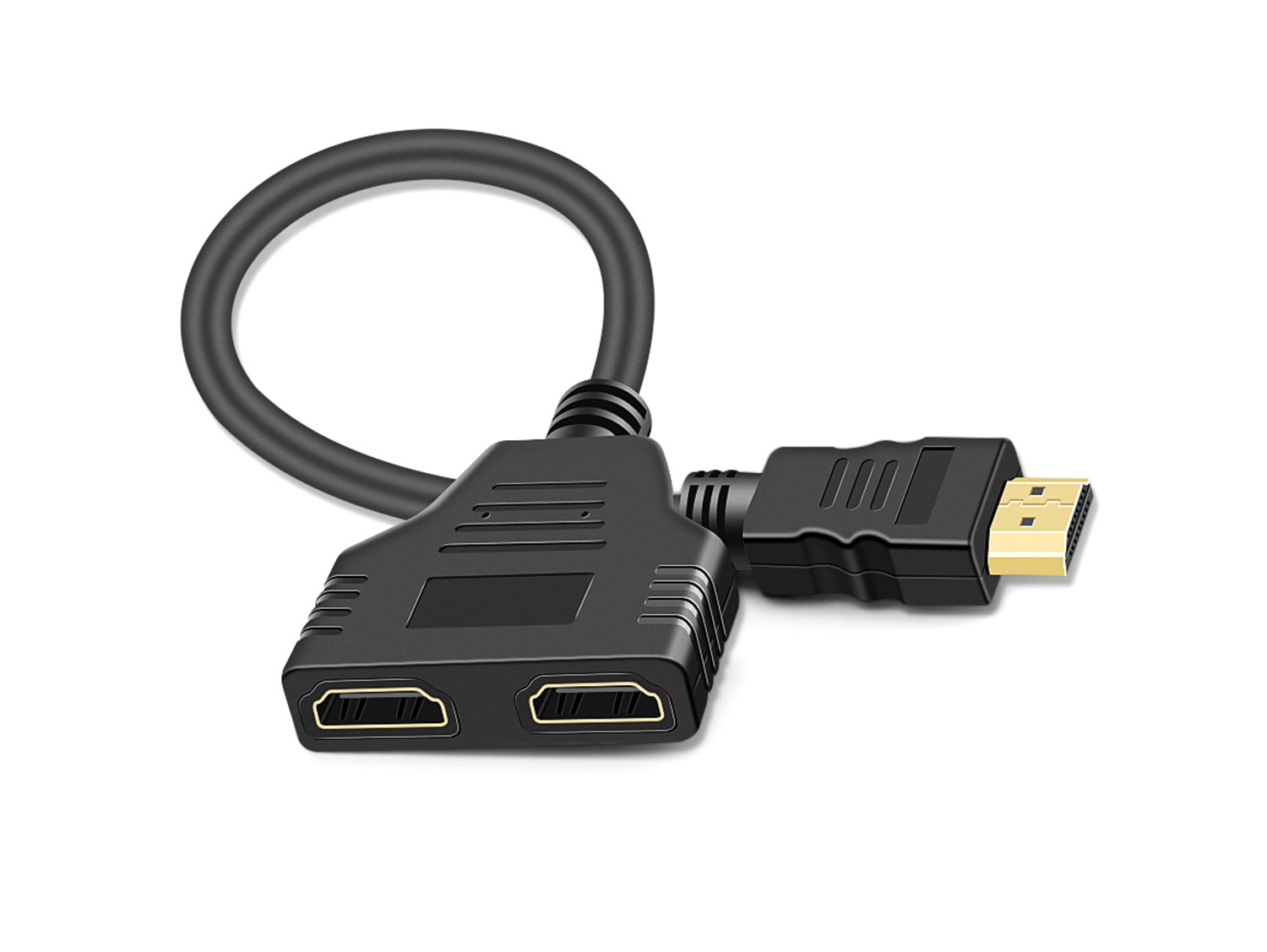 HDMI Male to 2 HDMI Female 1 In 2 Out Splitter Converter Adapter