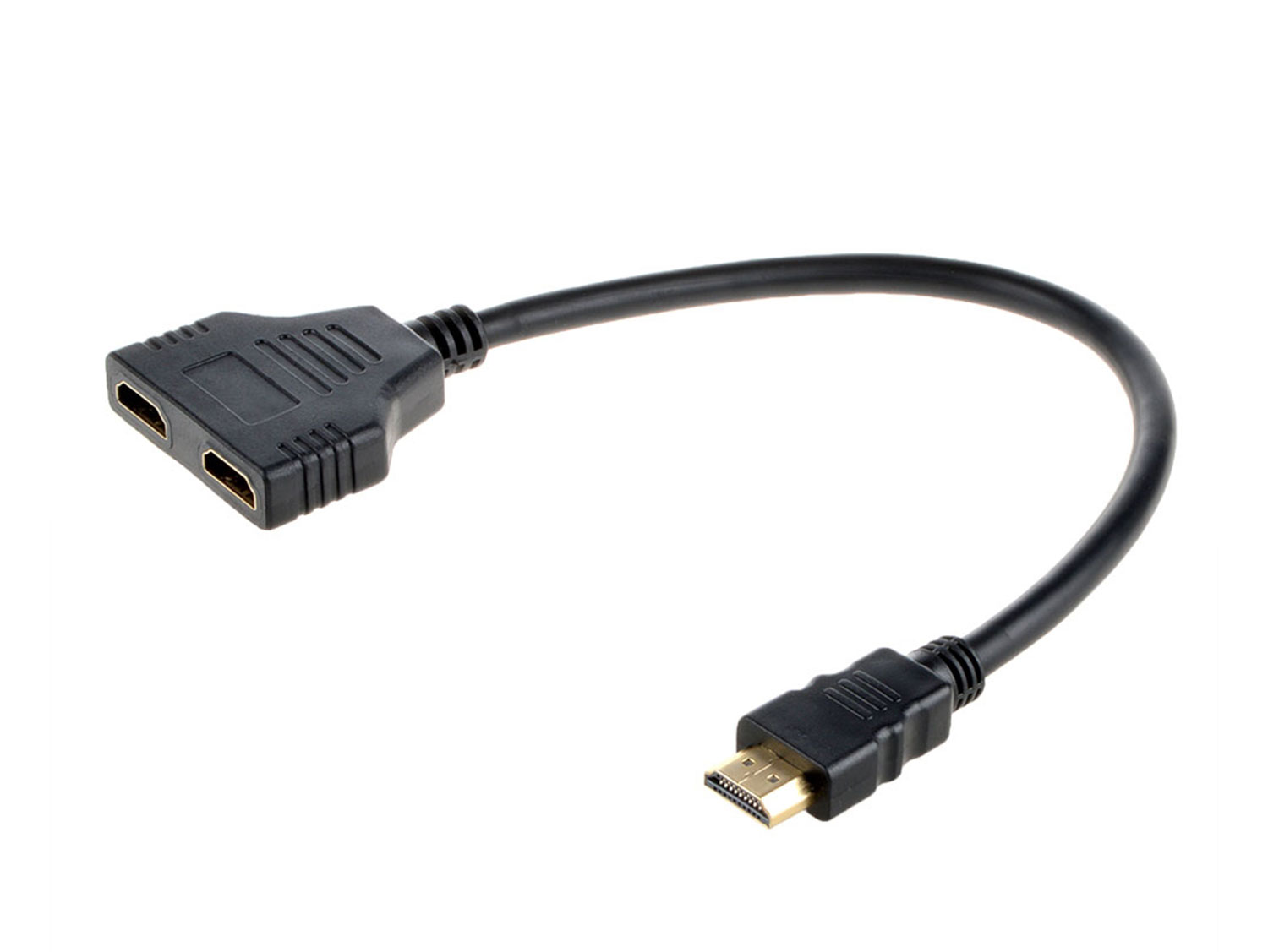 HDMI Male to 2 HDMI Female 1 In 2 Out Splitter Converter Adapter