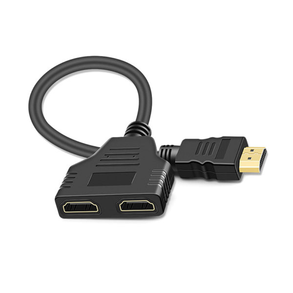 HDMI Male to 2 HDMI Female 1 In 2 Out Splitter Converter Adapter
