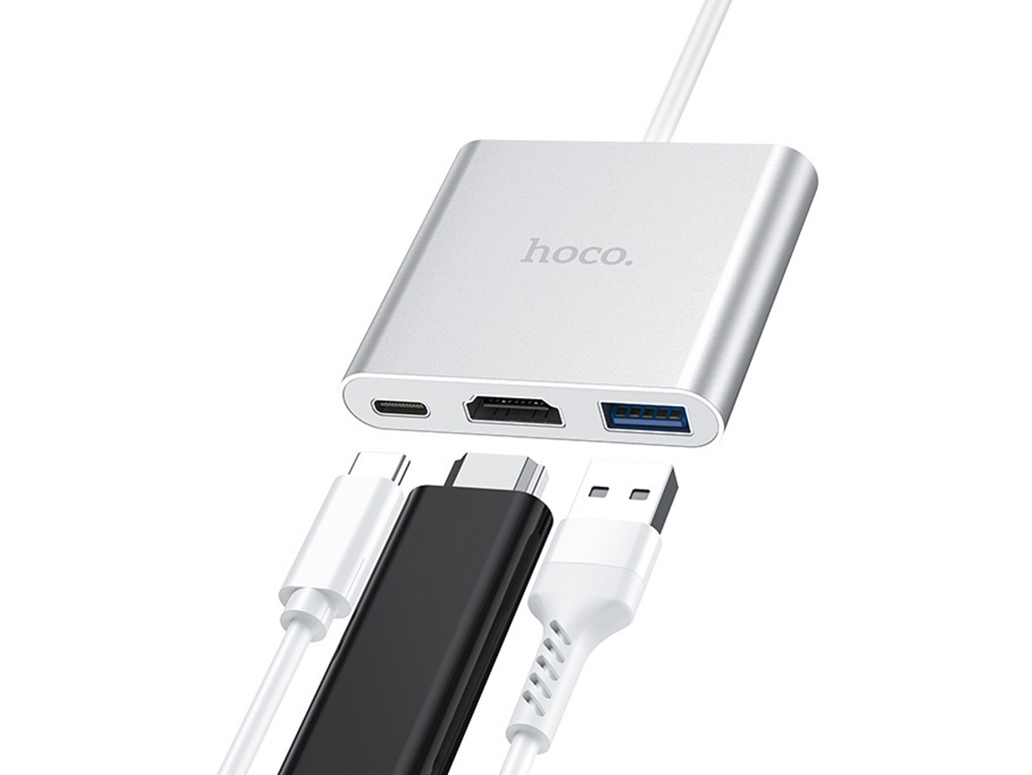 HOCO USB Type-C to USB 3.0 + HDMI + USB Type-C (Power Delivery) – HB14