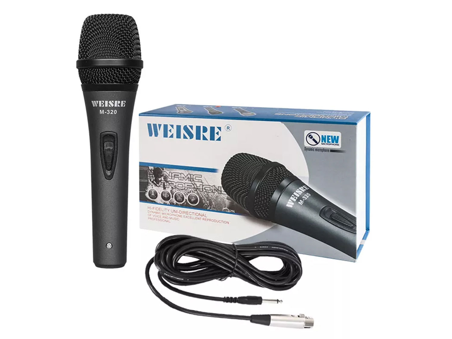 WEISRE Professional Handheld Wired Cardioid Dynamic HiFi Microphone - M-320