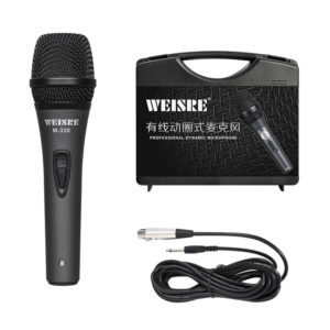 WEISRE Professional Handheld Wired Cardioid Dynamic HiFi Microphone - M-320 full pack