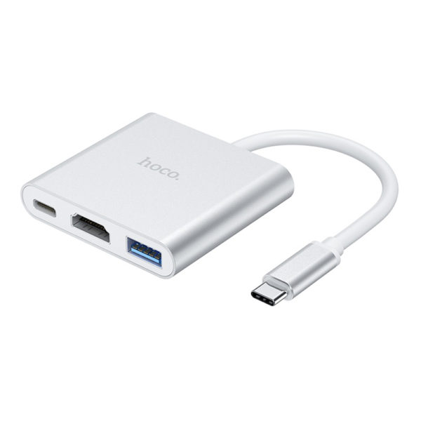 HOCO USB Type-C to USB 3.0 + HDMI + USB Type-C- HB14