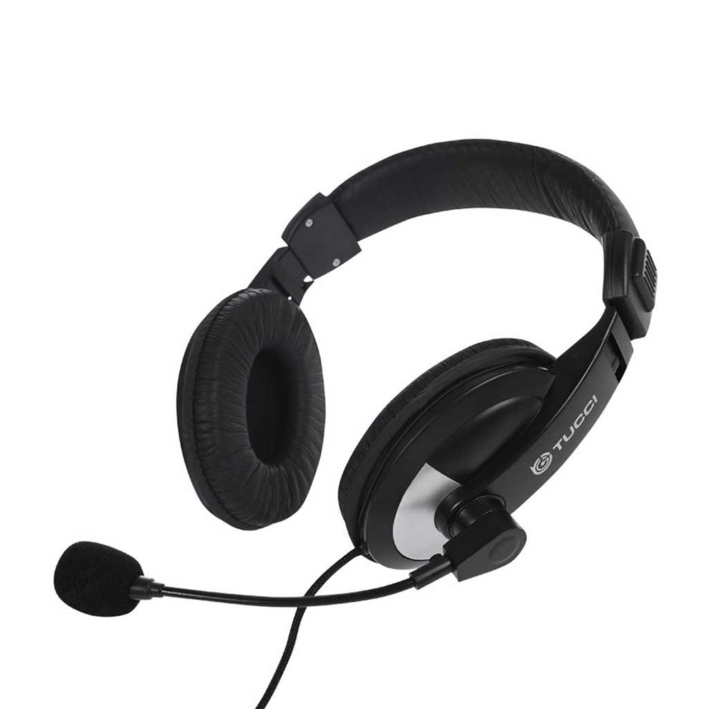 TUCCI Computer Headphones with Microphone – TC-L790MV Package and Headset