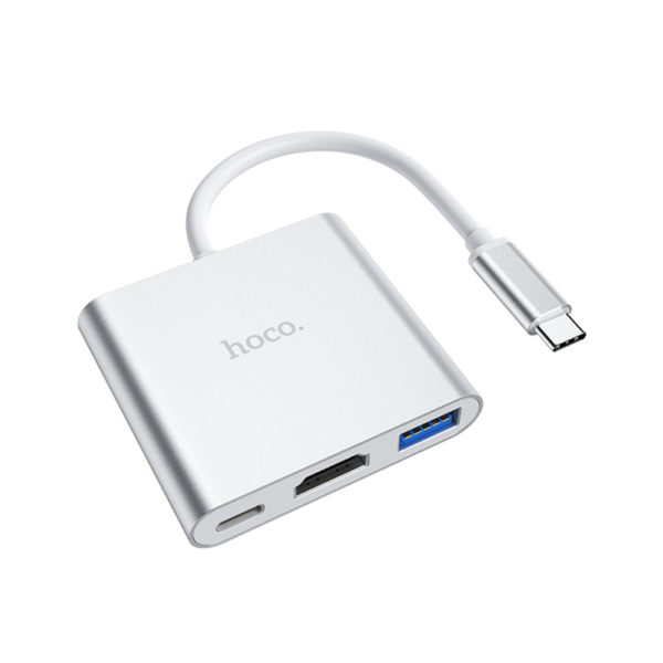 HOCO USB Type-C to USB 3.0 + HDMI + USB Type-C- HB14