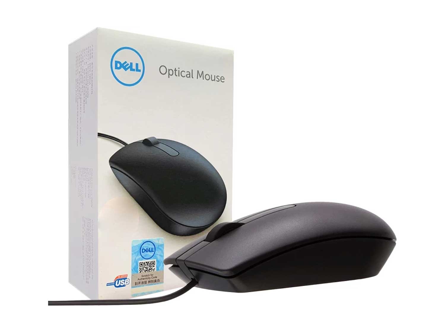 Dell MS116 Wired Mouse Front View