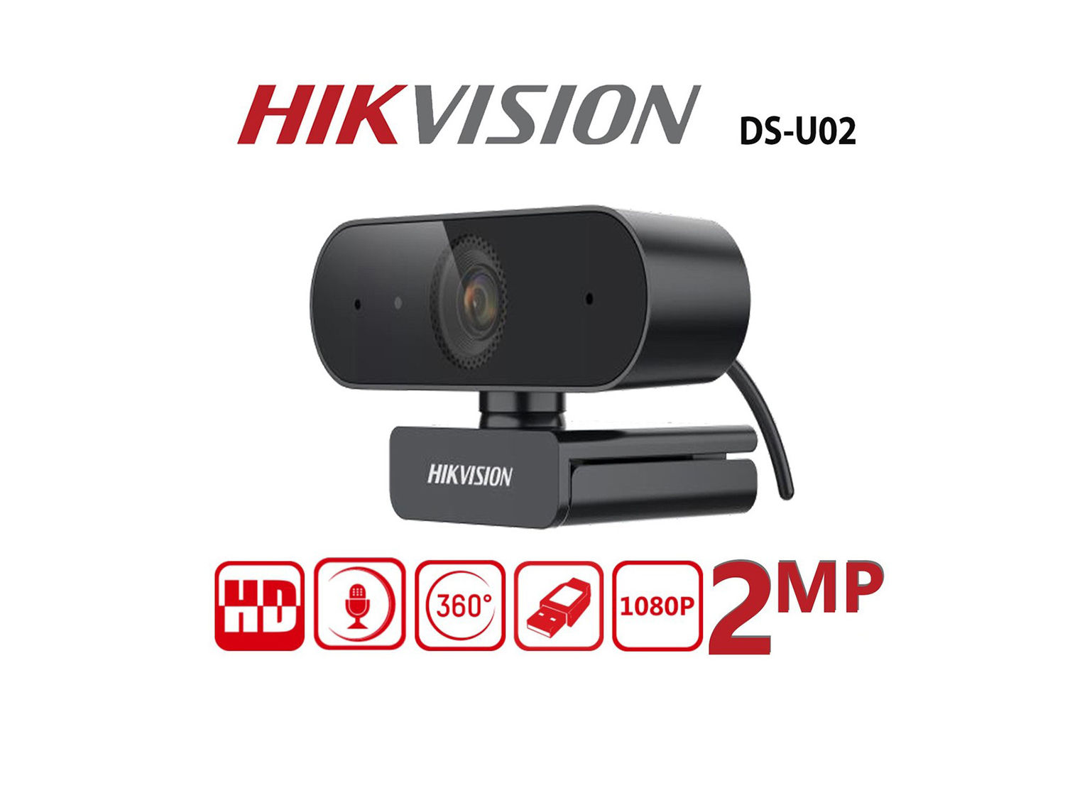 Hikvision 1080p HD USB 2.0 MP Web Camera – DS-U02