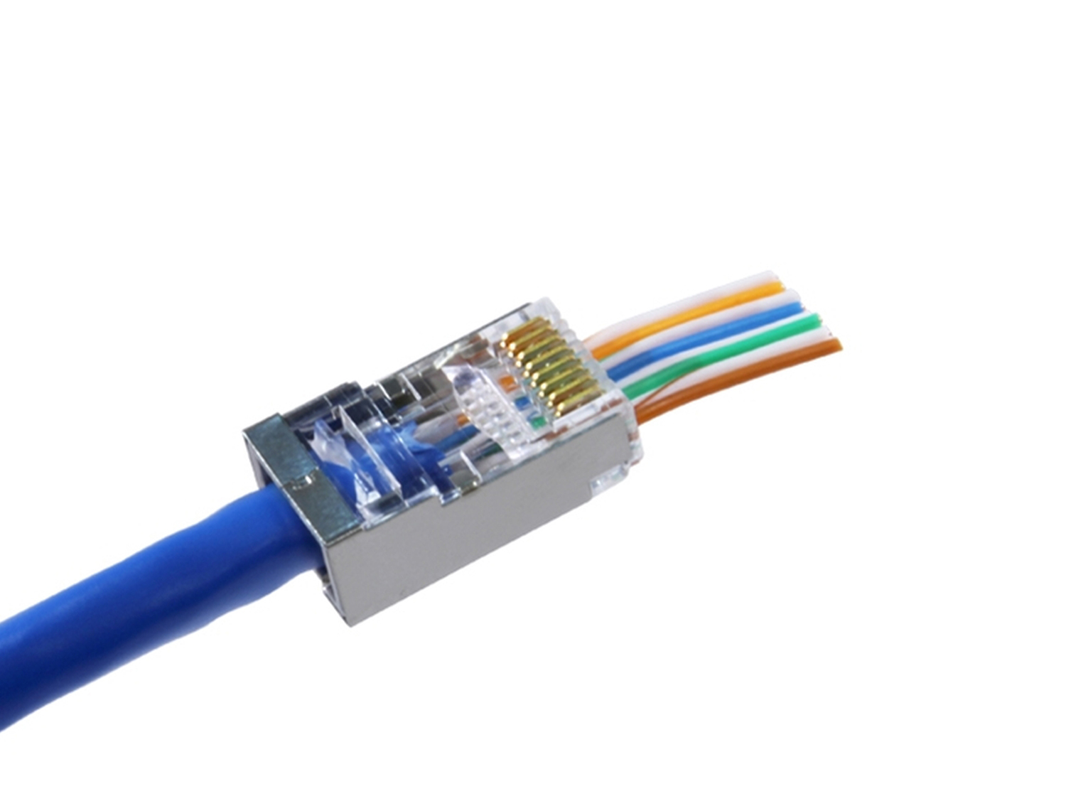 Shielded CAT6 RJ45 100 Connectors Pack