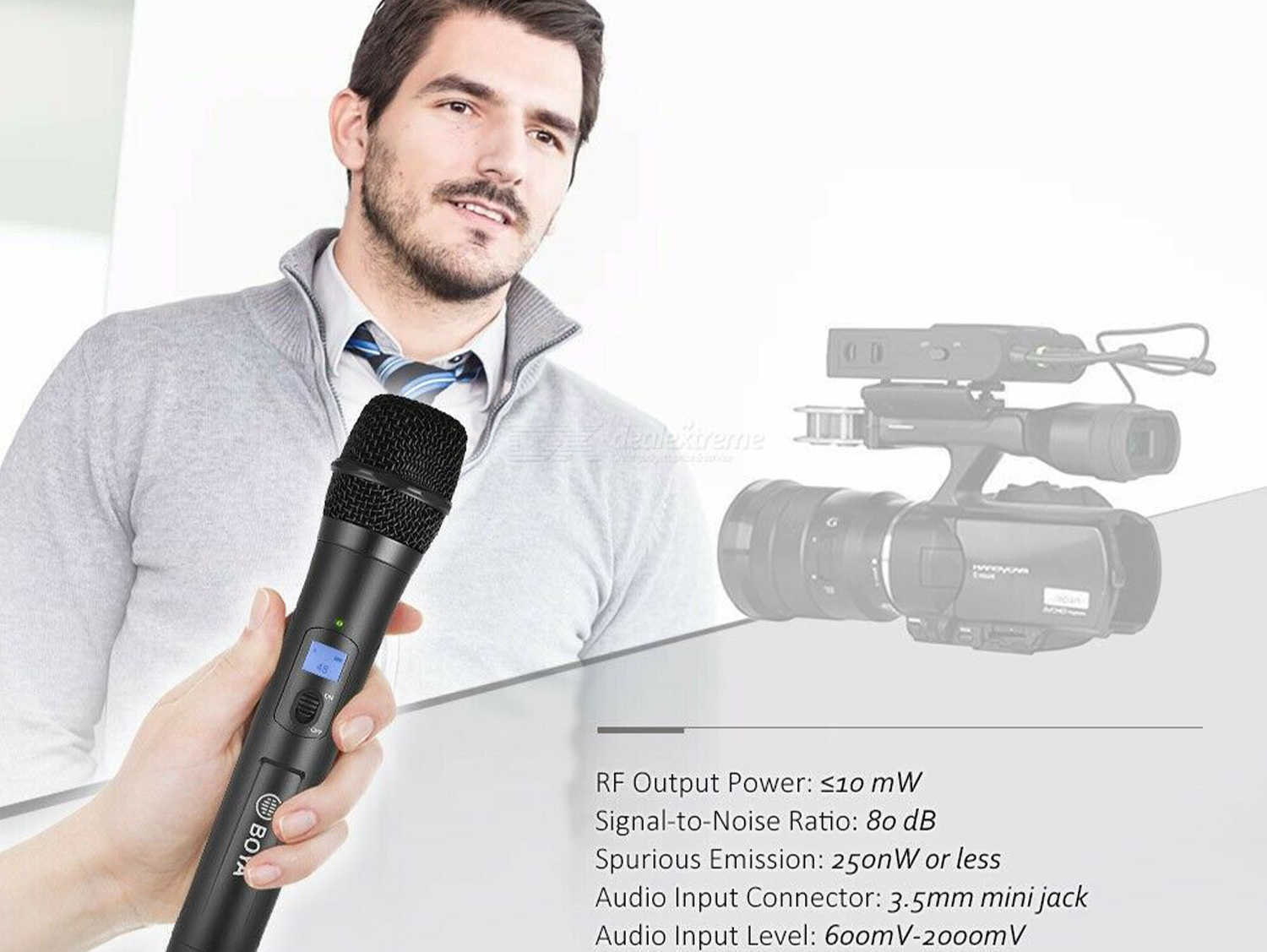 BOYA BY-WHM8 Pro Cardioid Wireless Transmitter Handheld Microphone