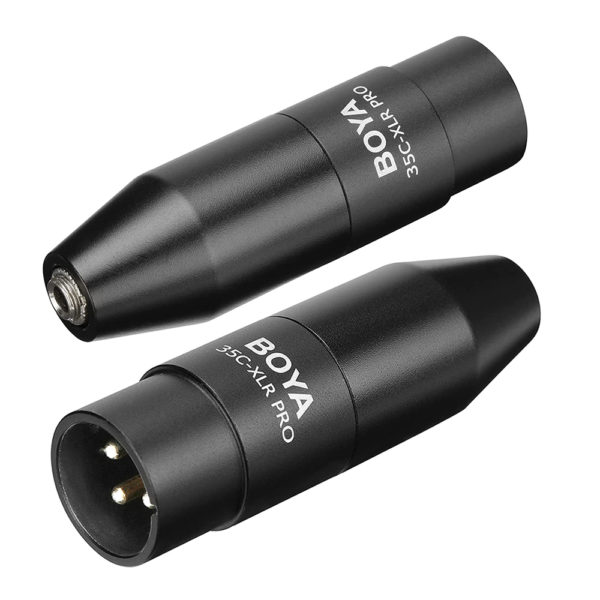 BOYA 35C-XLR Pro Adapter Convert 3.5mm Input to Male XLR Output