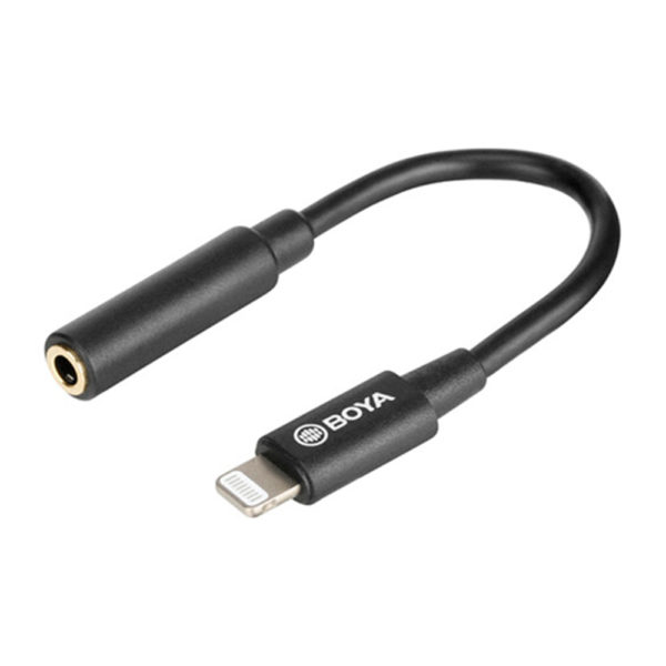 BOYA BY-K3 3.5mm TRRS Female to Lightning Adapter Cable