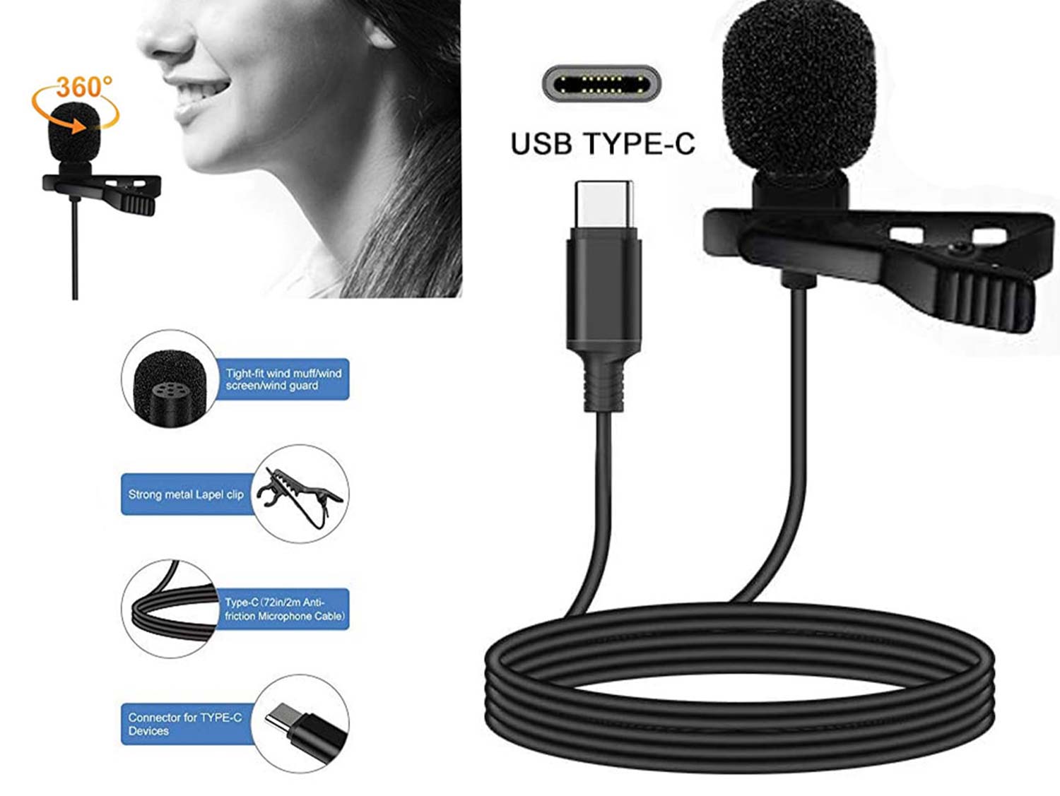 Type-C Lavalier Microphone