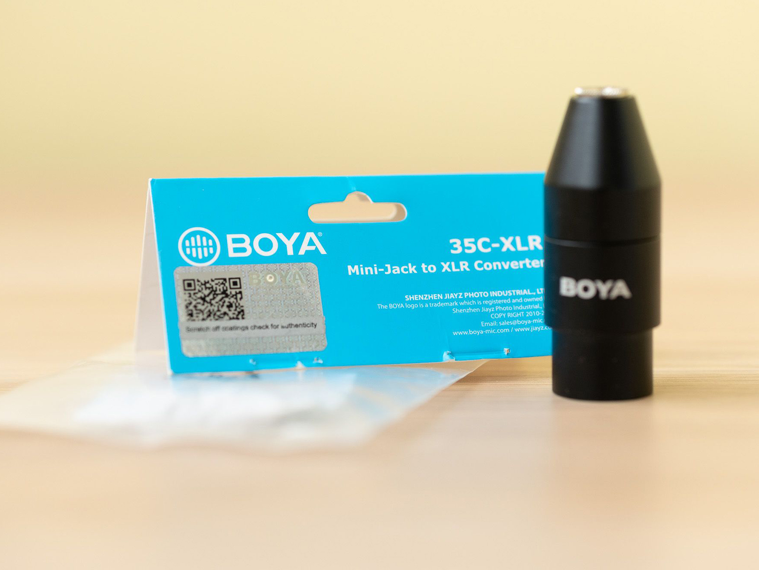 BOYA 35C-XLR Pro Adapter Convert 3.5mm Input to Male XLR Output