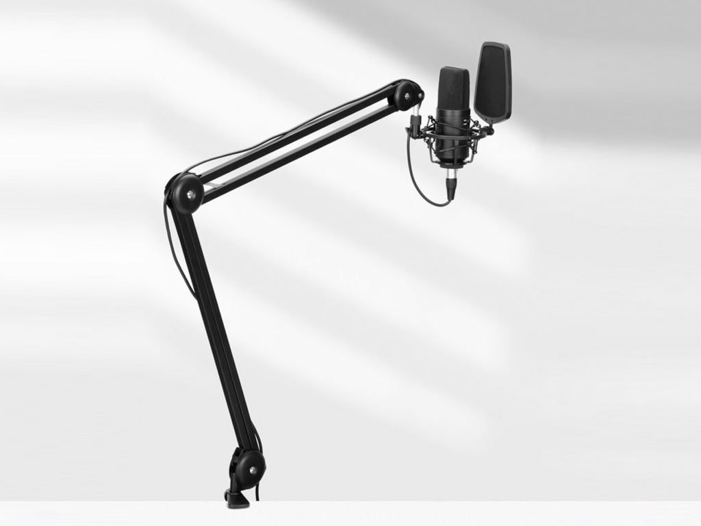 BOYA BY-BA20 Spring-Loaded Microphone Suspension Boom Arm Table Stand ...