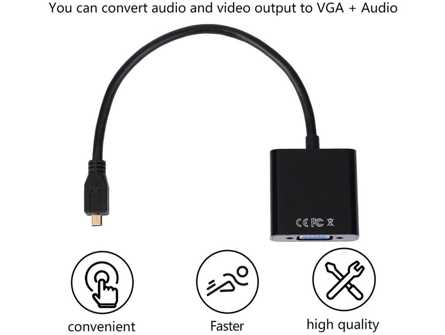 Micro HDMI to VGA Converter