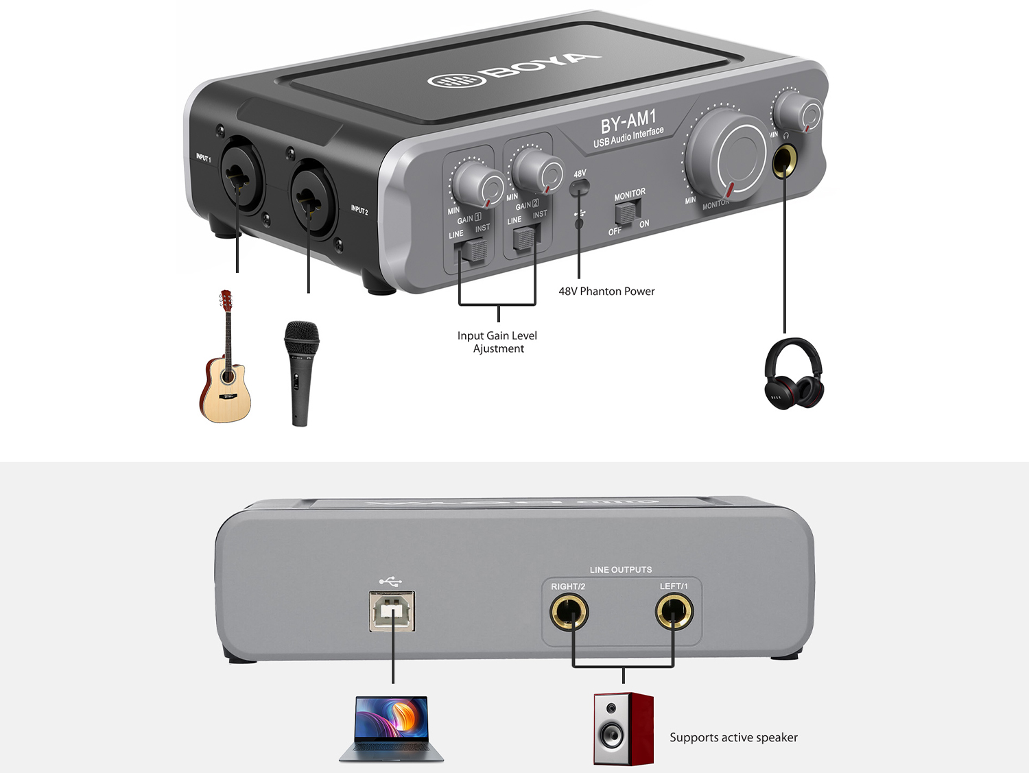 BOYA BY-AM1 Audio Mixer