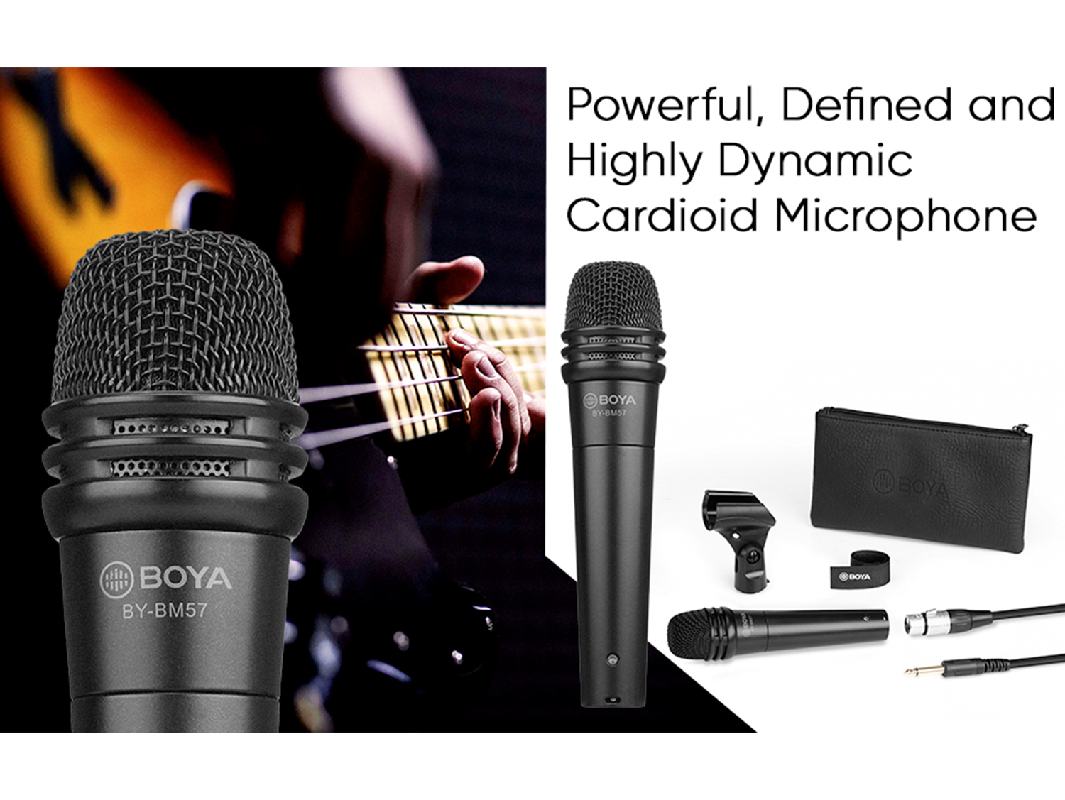 BOYA BY-BM57 Professional Cardioid dynamic Instrument microphone