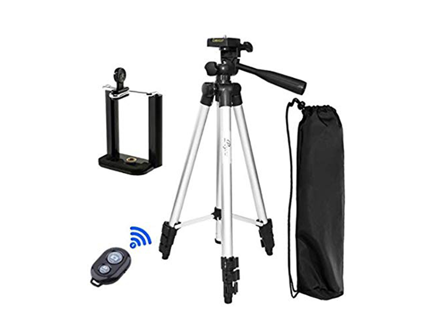 DK 3888 Mobile Phone Camera Holder Aluminum Portable Long Tripod Stand Bluetooth Remote Control