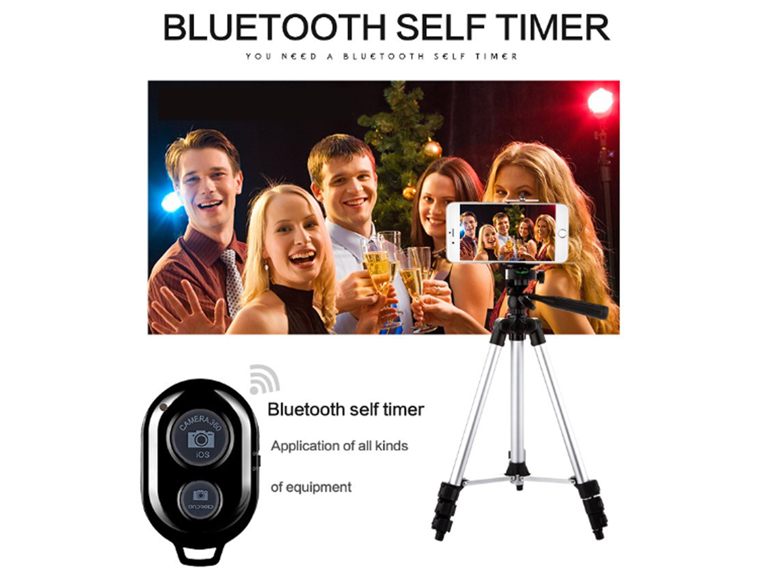 DK 3888 Mobile Phone Camera Holder Aluminum Portable Long Tripod Stand Bluetooth Remote Control