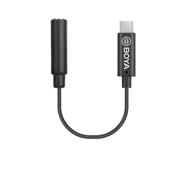 BOYA BY-K6 DJI Osmo Pocket Microphone External Sound Adapter USB C to 3.5mm TRS