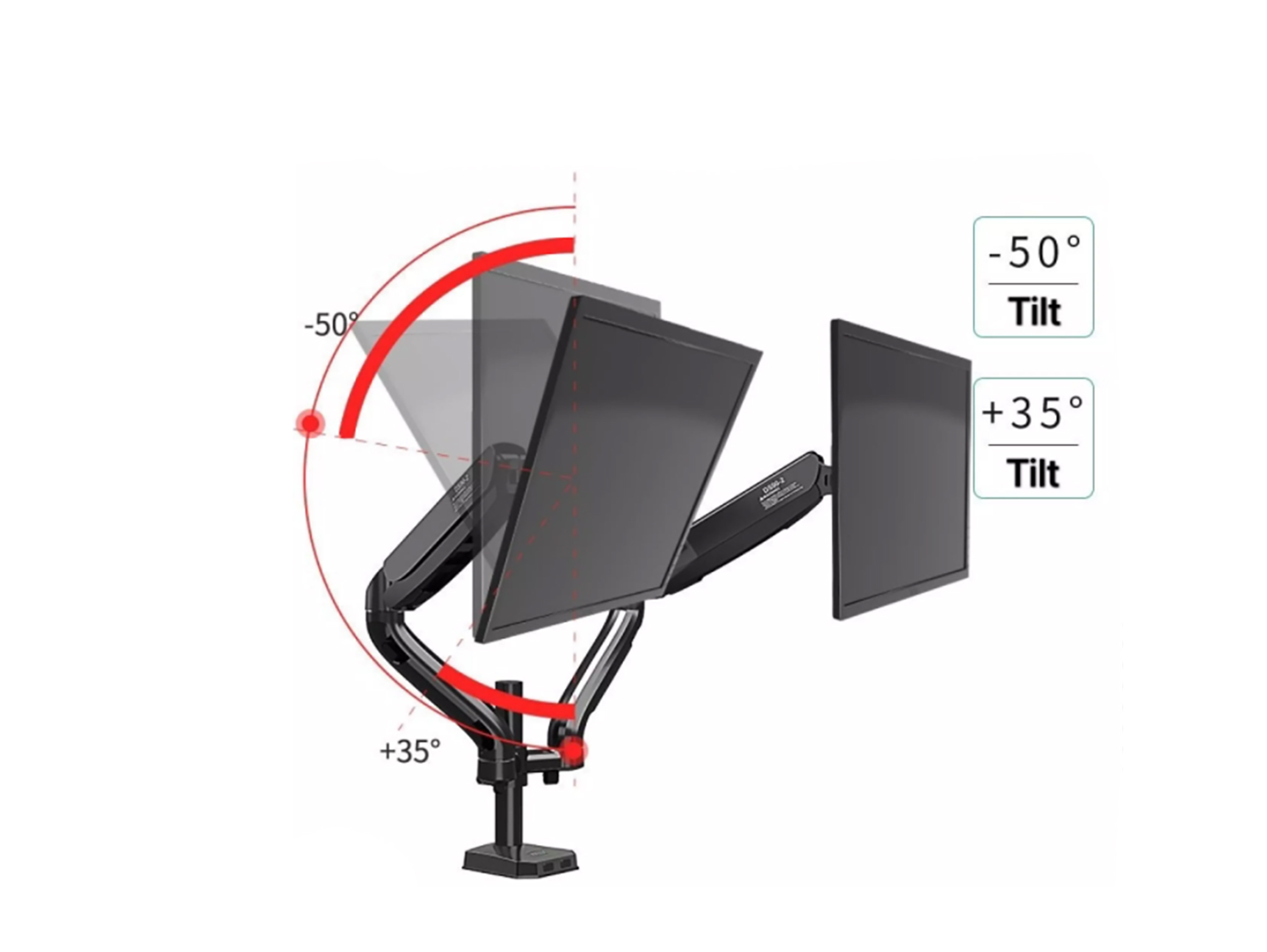 Dual Monitor Stand 17-32 inch Desk Mount Kaloc-DS90-2