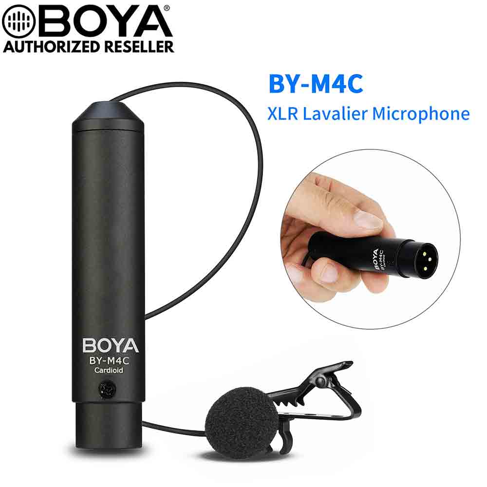 BOYA BY-M4C Cardioid Lavalier Microphone - Front View