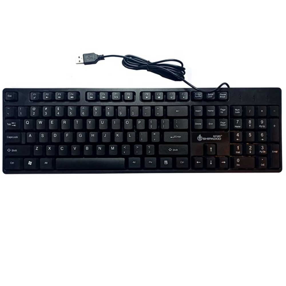 Back View of Shipadoo K160 Ergonomic Keyboard