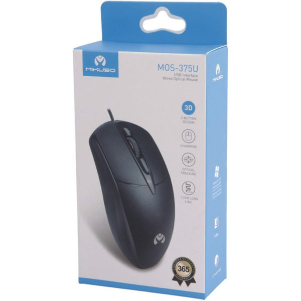 Mikuso MOS-375U Optical Mouse 1200dpi Resolution Detail