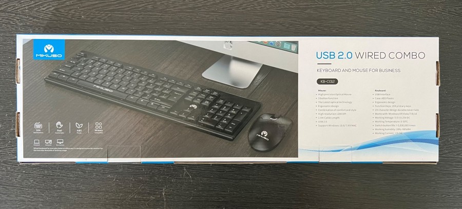 Mikuso KB-C012 Wired Keyboard and Mouse Combo