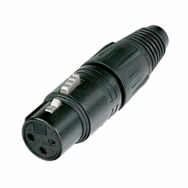 Neutrik NC3FX 3-Pin XLR Female Cable Connector Front View