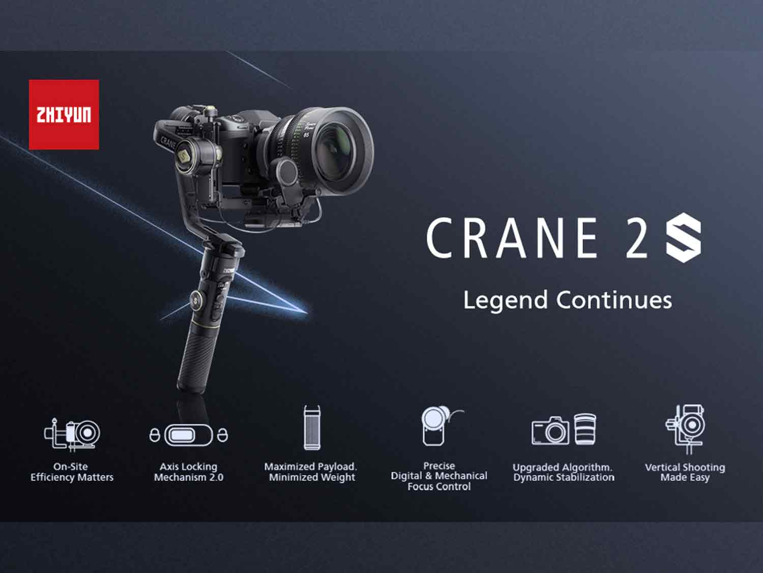 Zhiyun Crane 2S 3 Axis Handheld Gimbal Stabilizer