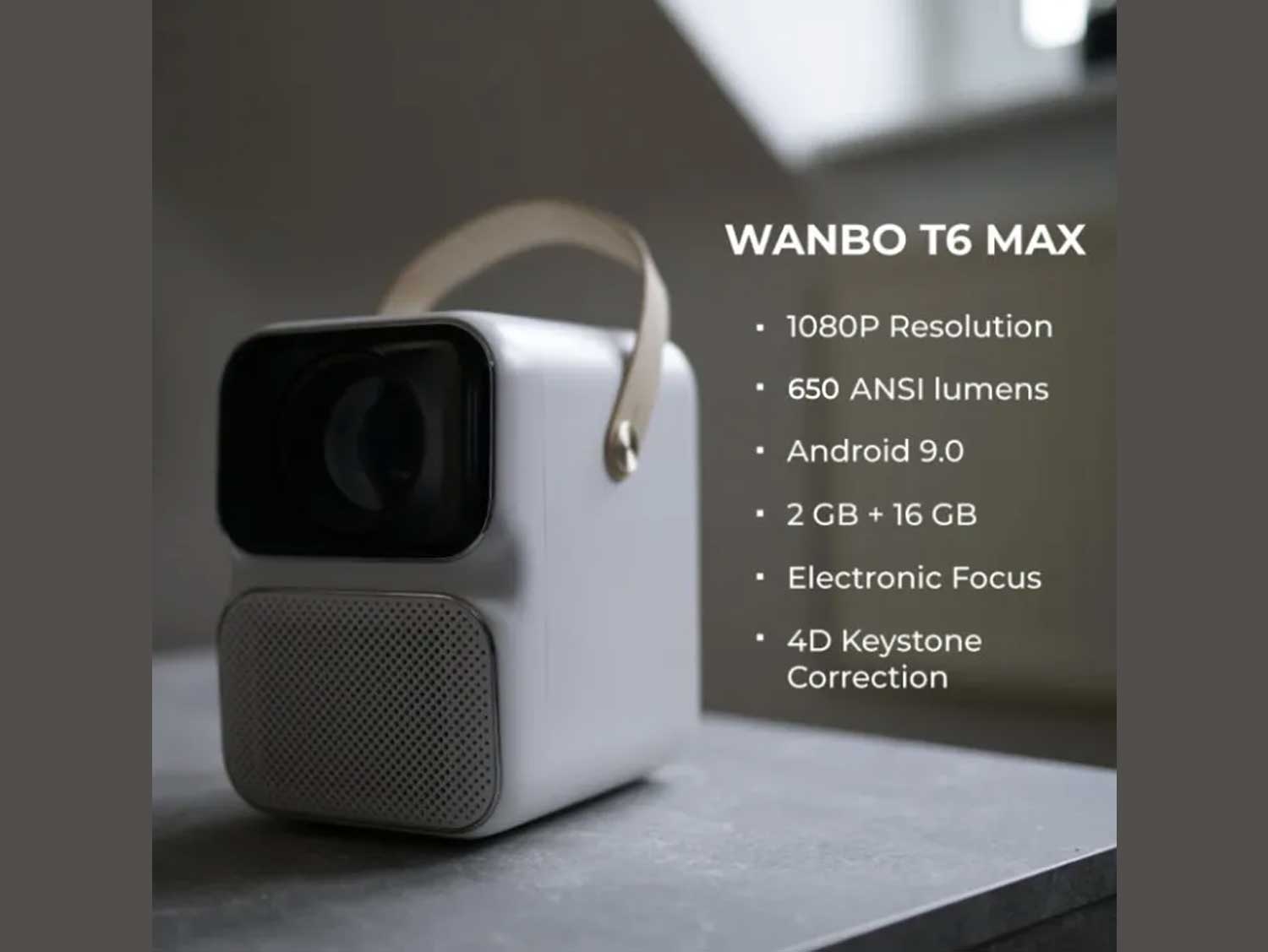 Wanbo T6 Max Global Version Portable Lumens Home Cinema Projector