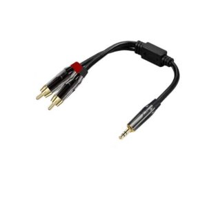 3.5mm Male To Dual RCA Male Aux Jack Stereo Audio Cable 1.5m