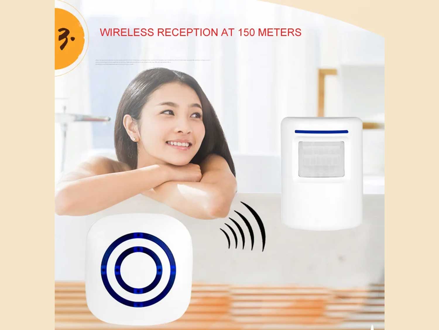 Wireless Infrared PIR Motion Sensor And Doorbell or Chime