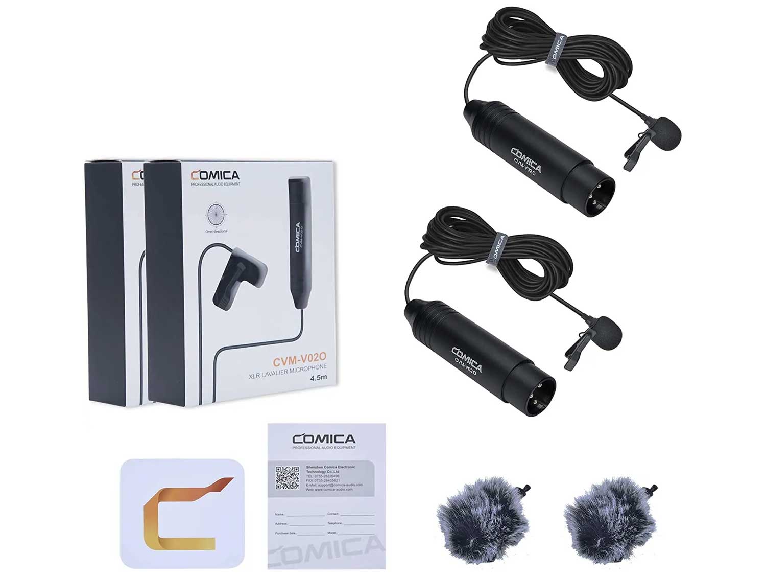 Comica CVM-V02 Omni-Directional 3-pin Lapel Microphone