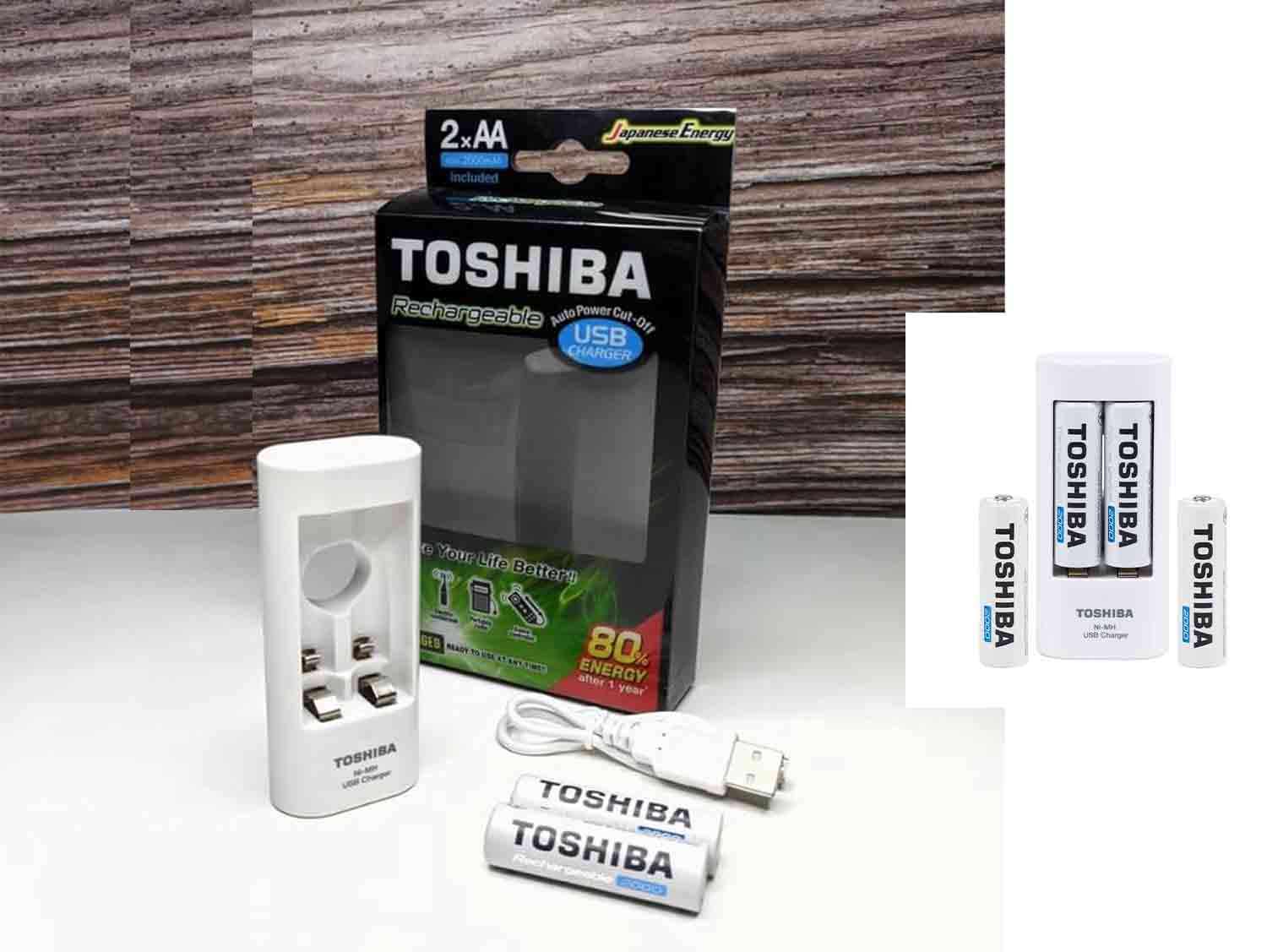 Toshiba 2000mAh Rechargeable Battery AA, 4 Pieces