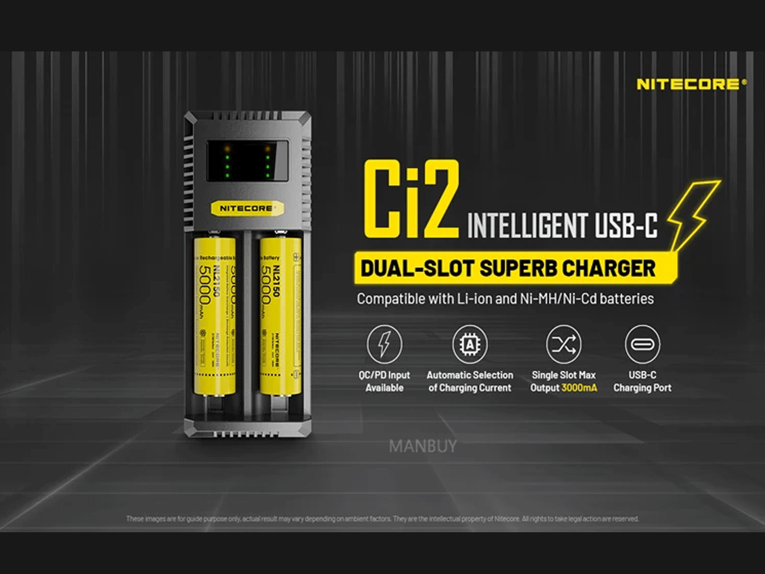 NITECORE USB Dual Slot Universal Smart Battery Charger