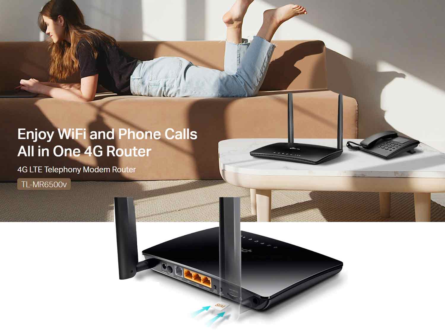 Tp link N300 4G LTE Telephony WiFi Router