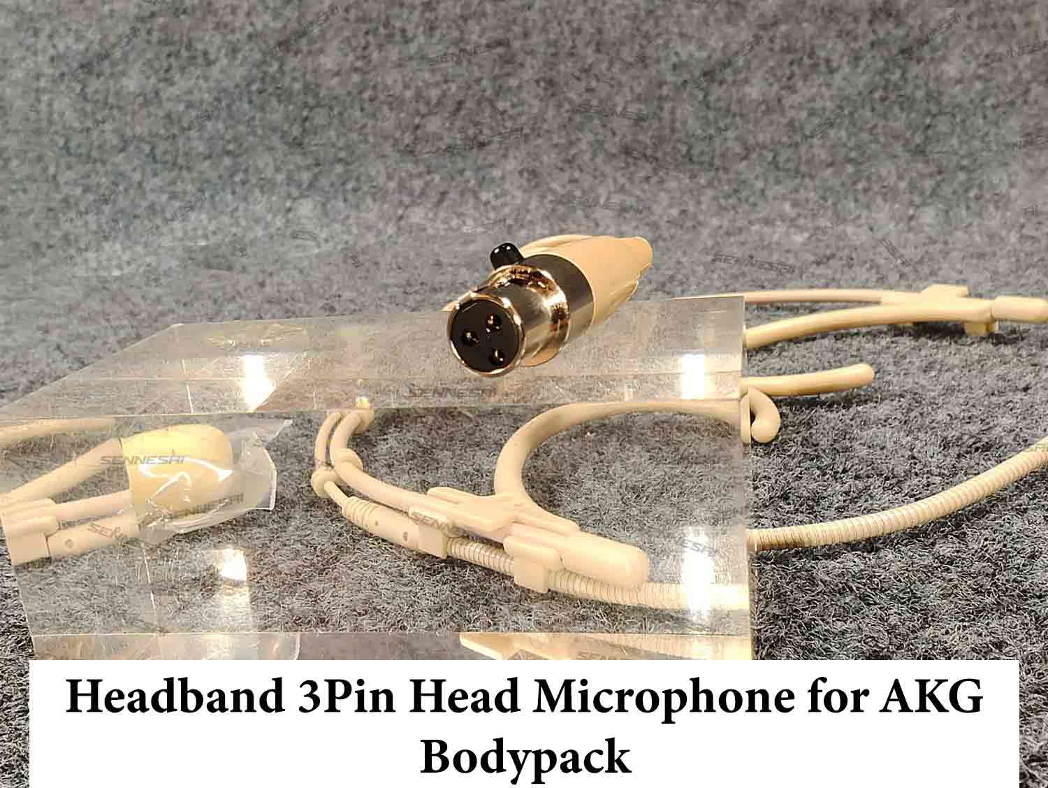 3Pin Headband Microphone for AKG Bodypack