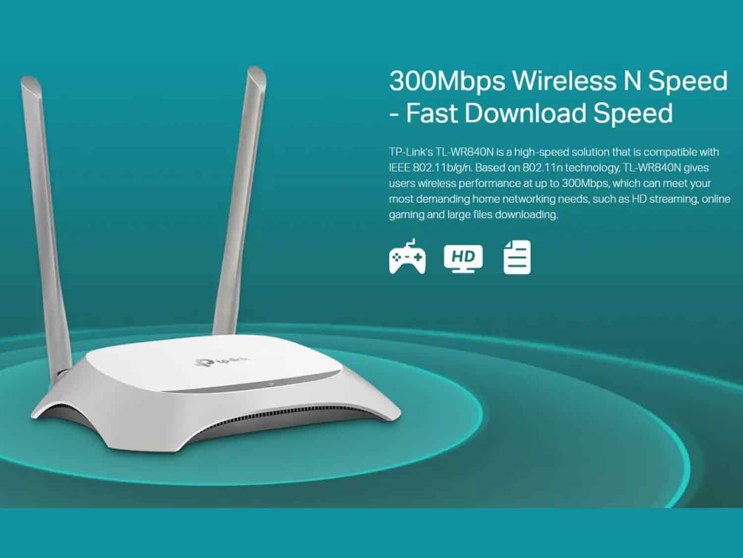TP Link TL-WR840N 300Mbps Wireless N Router