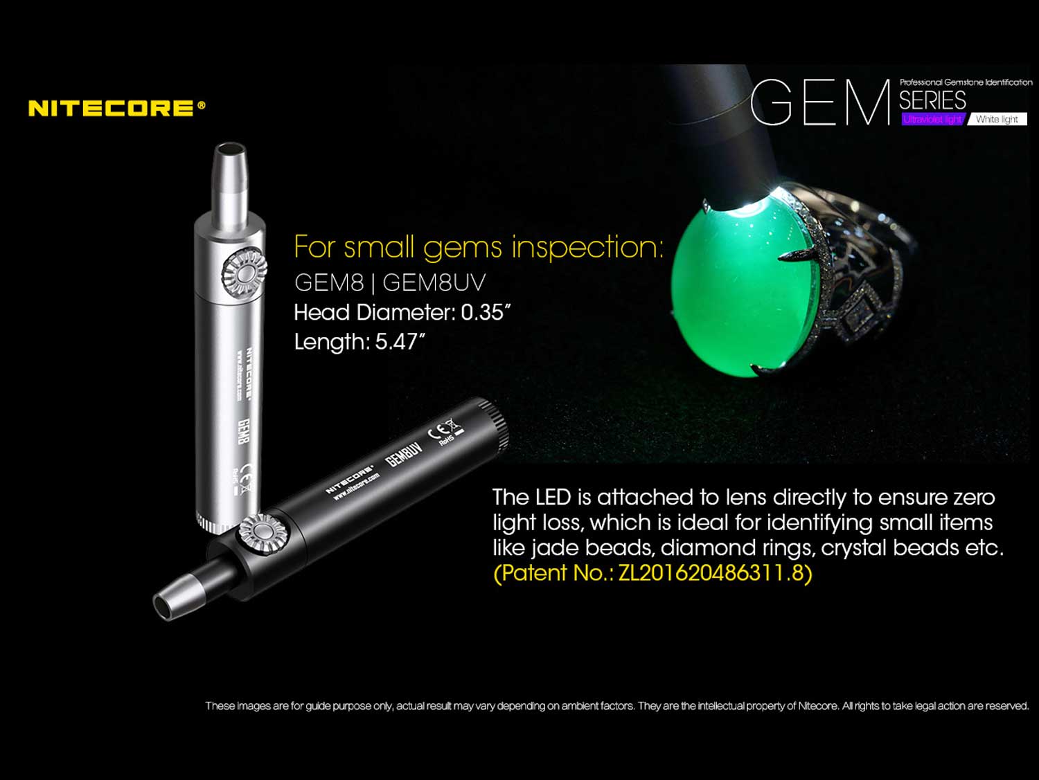 High output GEM8 torch for detailed gem evaluation